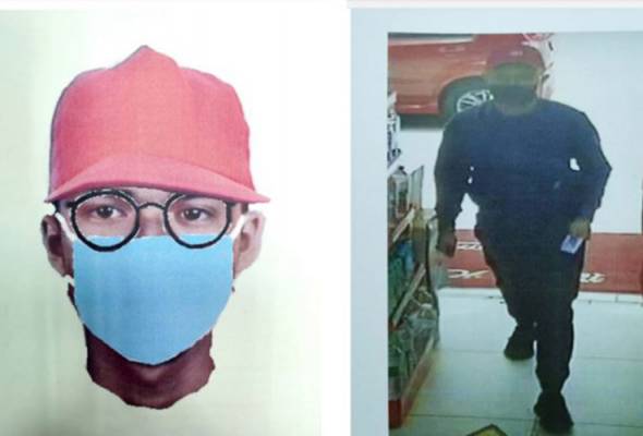Polis siar lakaran wajah perompak kedai emas