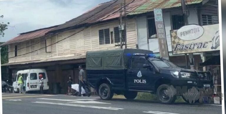 Warga emas mati di tepi basikal