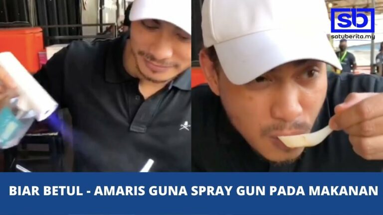 [VIDEO] Biar betul!!! Amaris guna spray gun pada makanan
