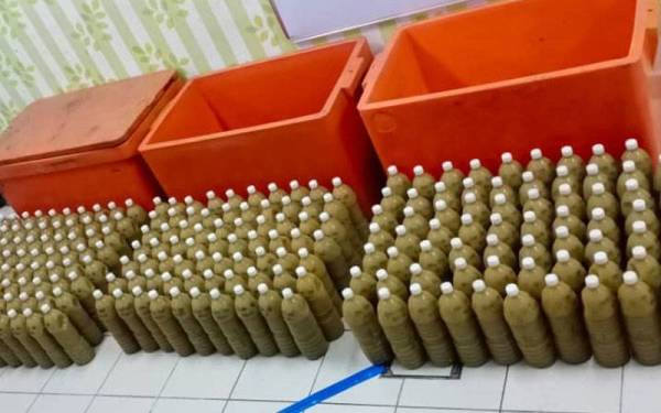 Pengedar air ketum dicekup, 222 botol air ketum dirampas