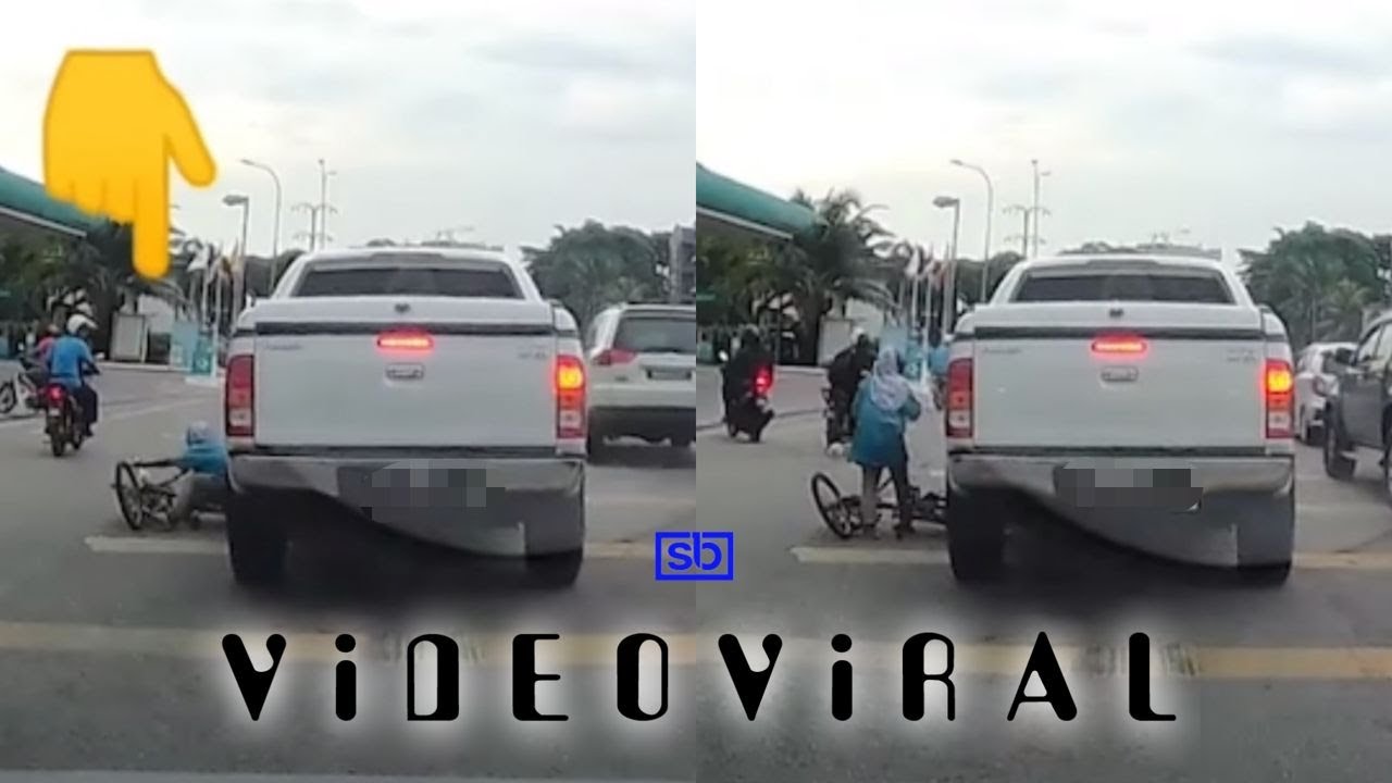 [VIDEO] Wanita nyaris maut digilis trak pikap