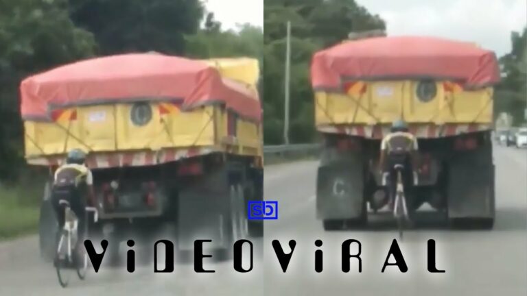 [VIDEO] Polis kesan penunggang basikal ‘cucuk’ lori