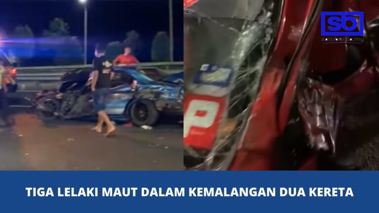[VIDEO] Tiga lelaki maut dalam kemalangan dua kereta