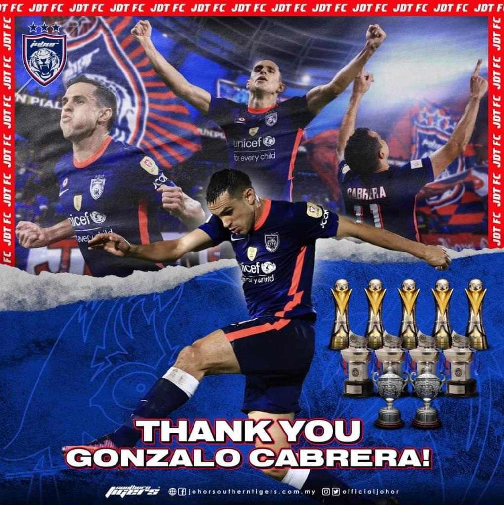 Gonzalo Cabrera tinggalkan JDT