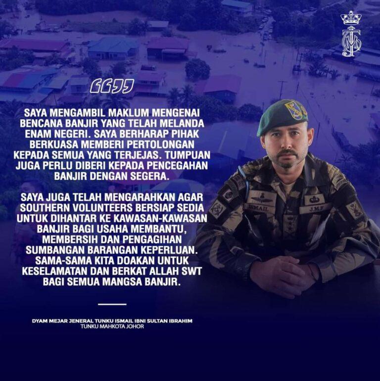 Southern Volunteers bantu mangsa banjir – TMJ