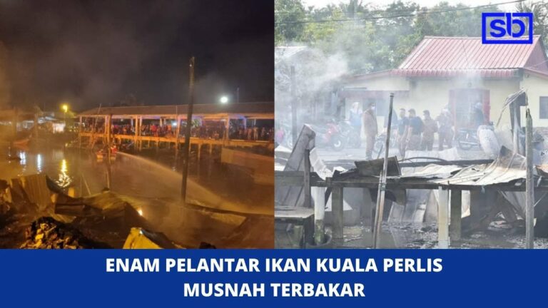 [VIDEO] Enam pelantar ikan Kuala Perlis musnah terbakar