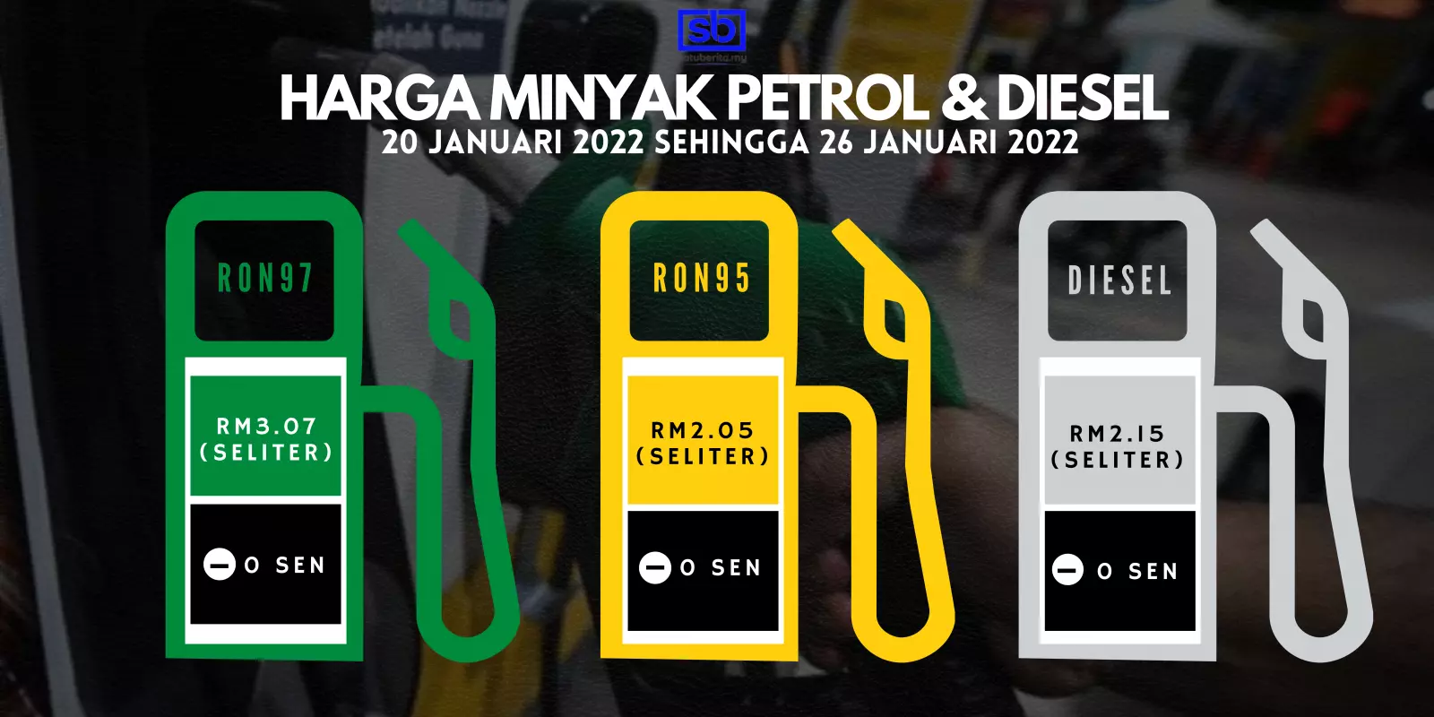 Harga RON97, RON95 dan diesel kekal