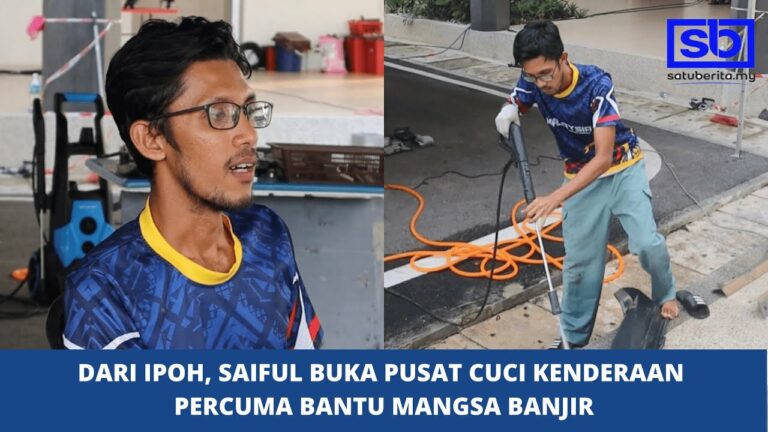 [VIDEO] Dari Ipoh, Saiful buka pusat cuci kenderaan percuma bantu mangsa banjir