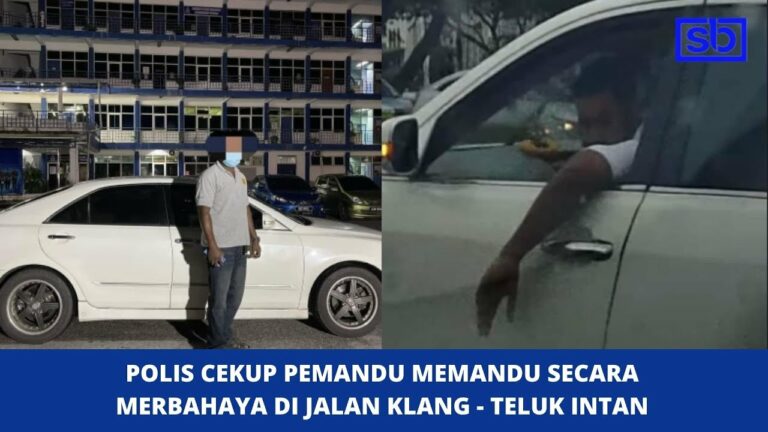 [VIDEO] Polis cekup pemandu memandu secara merbahaya di Jalan Klang – Teluk Intan
