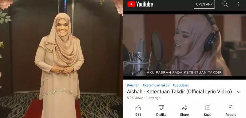 Aishah mengamuk video muzik kena padam!