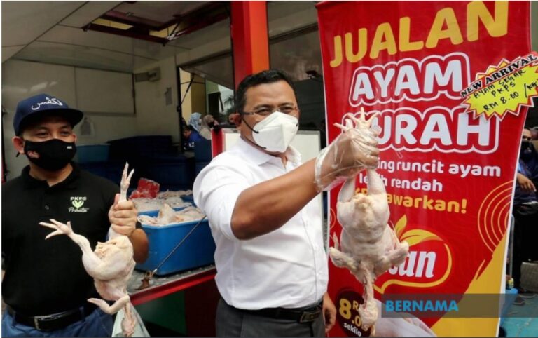 Kerajaan Selangor tetapkan harga siling runcit ayam standard RM8 sekilogram