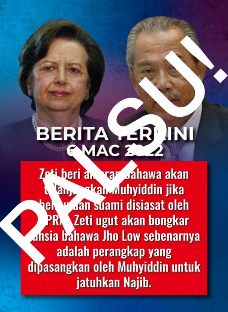 PALSU… kononnya Zeti mahu ‘serang’ Muhyiddin