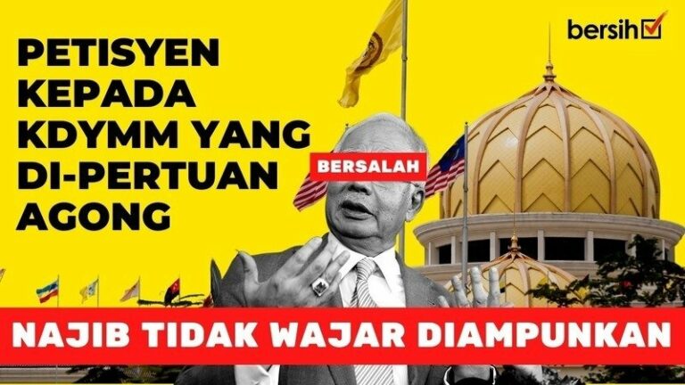 Lebih 79,000 tandatangan petisyen supaya Najib tidak diampunkan Agong