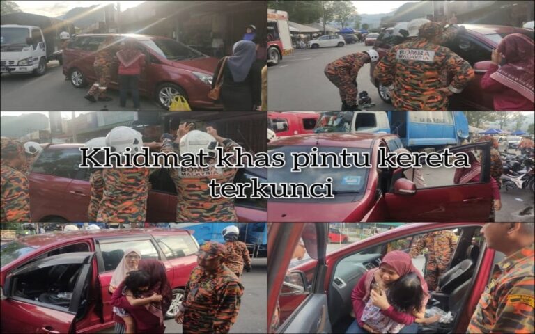 Bomba selamatkan kanak-kanak 3 tahun terperangkap dalam kereta