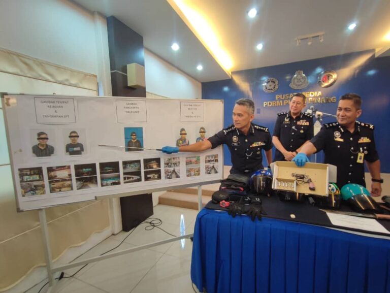 Polis Pulau Pinang tumpas geng samun bersenjata api