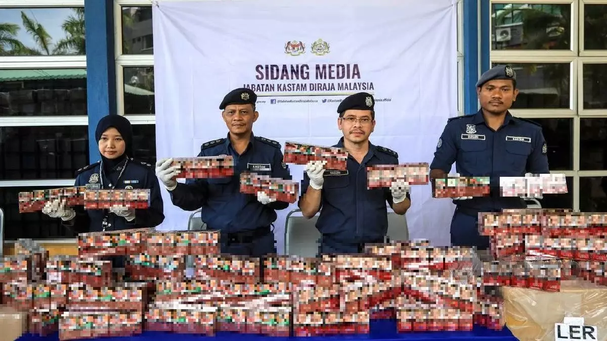 Kastam Terengganu rampas 4.7 juta batang rokok seludup