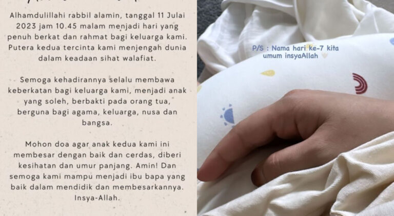 Neelofa selamat lahirkan putera kedua